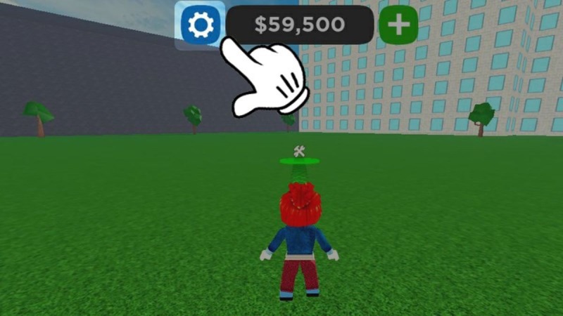 Nhân vật Roblox đứng trước tòa nhà