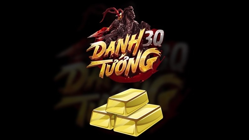 Logo Danh Tướng 3Q với hình ảnh thỏi vàng