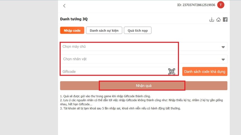 Giao diện chọn phương thức đăng nhập vào trang code