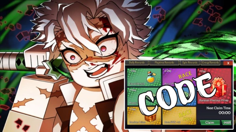 Giao diện phần thưởng hàng ngày và mã code trong game Demon Blade
