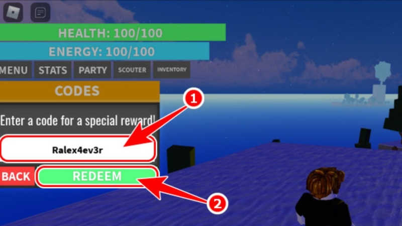 Nhập code vào ô trống, nhấn "Redeem" để xác nhận và nhận phần thưởng