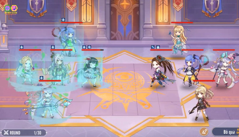 Màn hình trận chiến trong Dragon Waifu