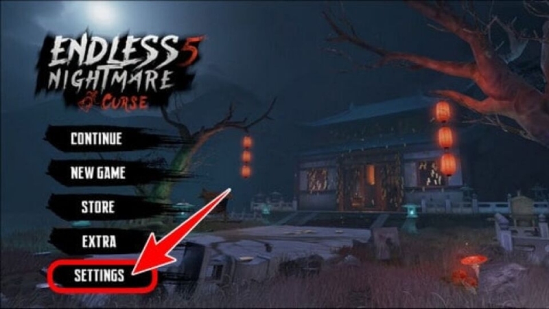Giao diện chính của game với lựa chọn “Settings” để truy cập mục nhập mã code