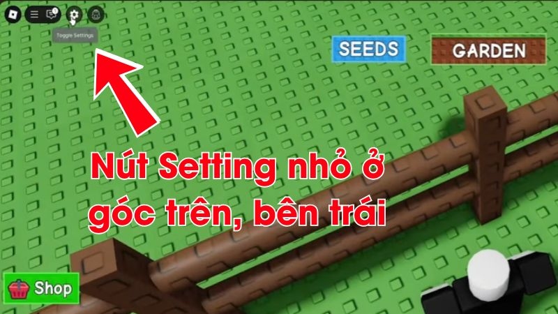 Cài mã code bằng cách nhấn nút setting