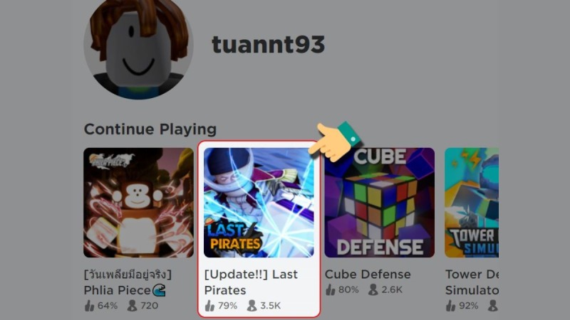 Tải game Last Pirate trên giao diện Roblox