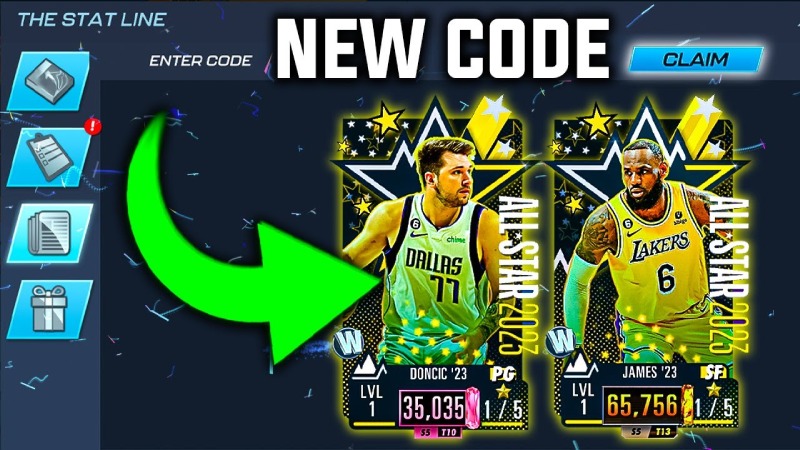 Mã code mới với hình ảnh cầu thủ Doncic và LeBron trong NBA 2K Mobile