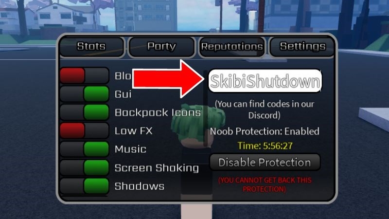 Ví dụ sao chép code SkibiShutdown đổi quà trong Peroxide