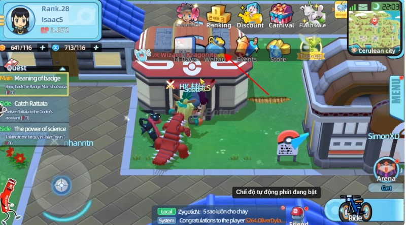  Giao diện thành phố trong game Pokémon Trung Quốc