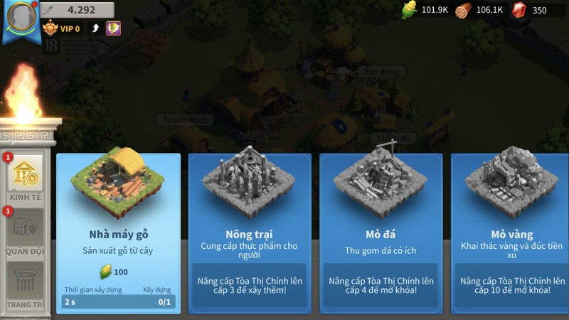 Giao diện di chuyển thành phố trong game
