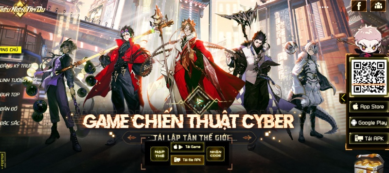 Giao diện trang web Thiếu Niên Tây Du
