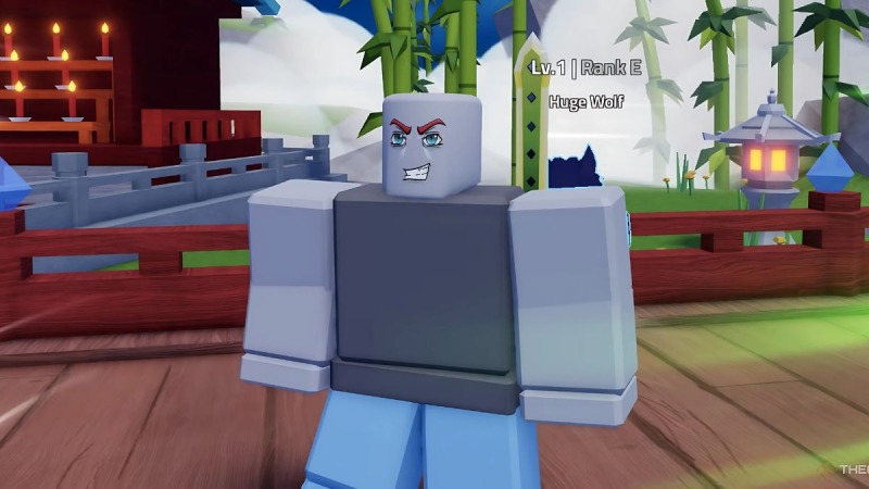 Nhân vật Huge Wolf cấp độ 1 trong Roblox.