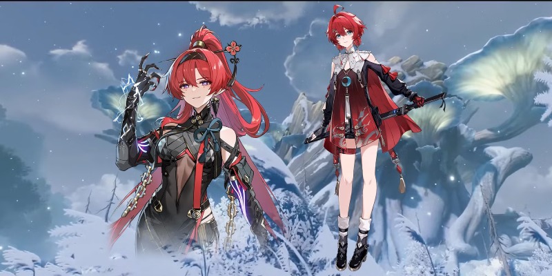Hai nhân vật nữ trong Wuthering Waves với phong cách anime