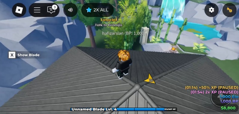  Nhân vật đứng trên mái nhà trong Bladers: Rebirth.