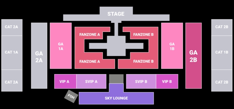 Sơ đồ các hạng vé concert em xinh say hi