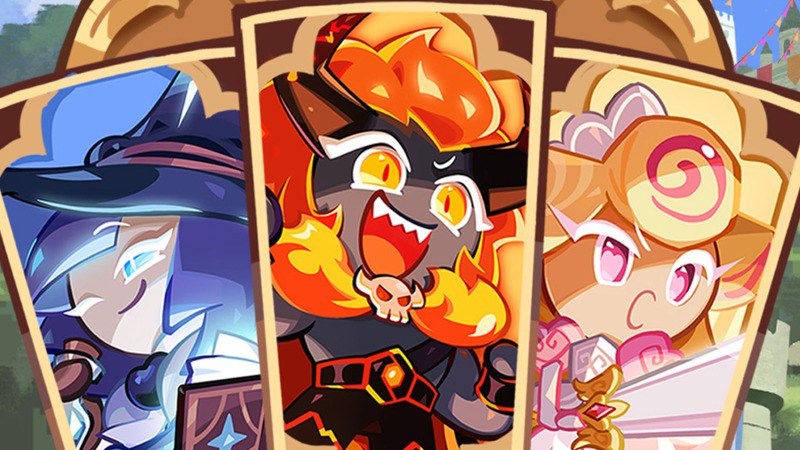 Hình ảnh 3 nhân vật nổi bật trong Cookie Run Kingdom.