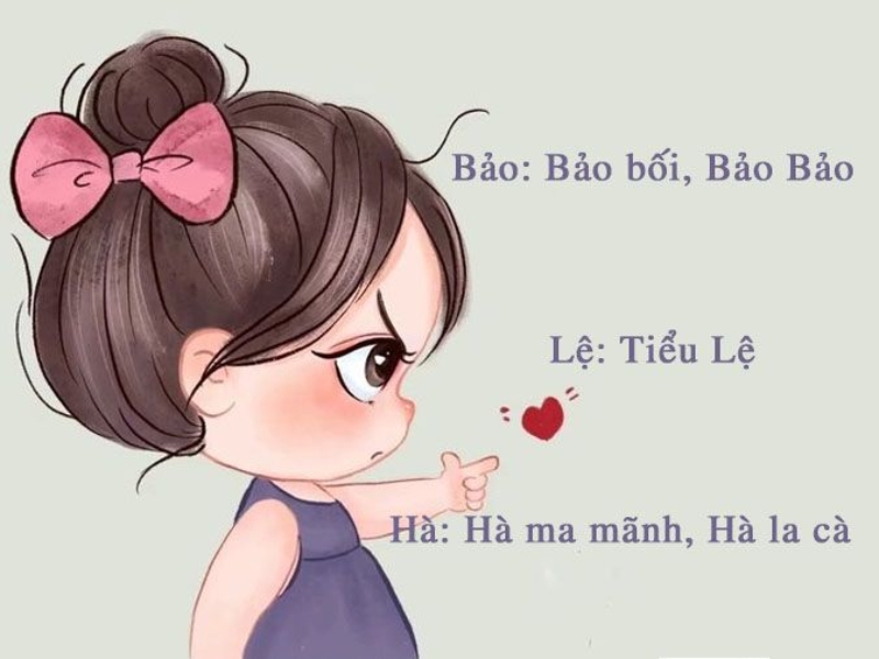 Biệt danh bạn thân nữ trên Messenger theo tên thật dễ thương và gần gũi