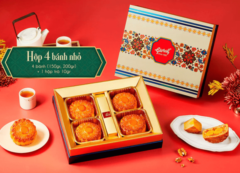Hộp bánh trung thu Givral 4 bánh nhỏ