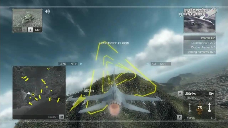 Game mô phỏng máy bay chiến đấu với radar và bản đồ chi tiết