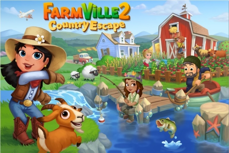 Trò chơi nông trại FarmVille 2 với nhân vật và vật nuôi
