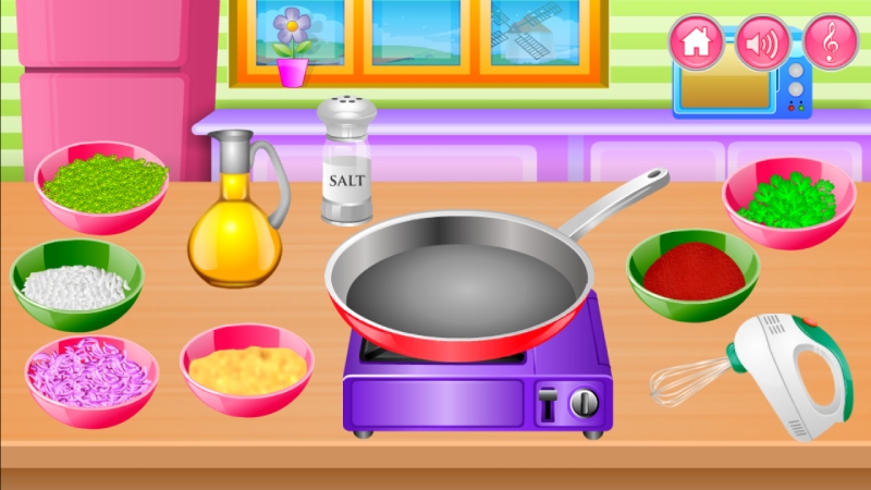 Chuẩn bị nguyên liệu nấu ăn trong game Cooking in the Kitchen