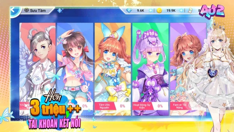 Nhân vật anime mặc trang phục thời trang đa dạng