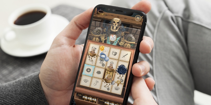Người chơi trải nghiệm game ghép ô trên điện thoại