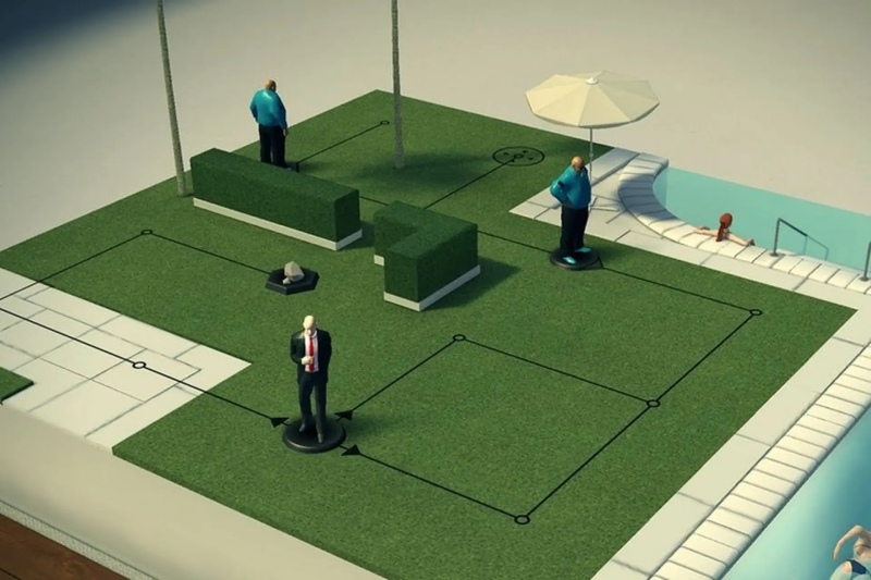 Bàn cờ chiến thuật trong trò chơi Hitman Go