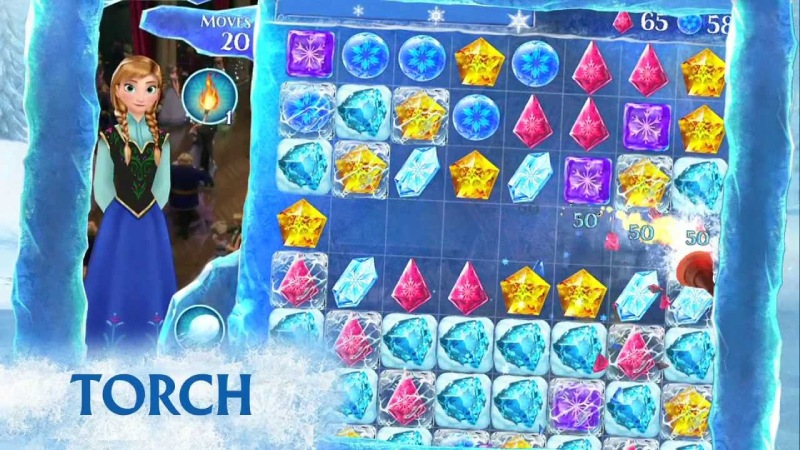 Màn chơi xếp kim cương cùng nhân vật Anna trong Frozen