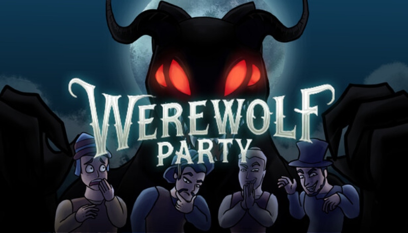 Game Werewolf Party với tiêu đề nổi bật và nhân vật hoạt hình