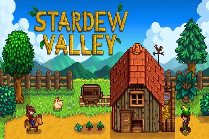 Ngôi nhà và khu nông trại trong game Stardew Valley