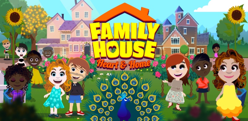 Giao diện game mô phỏng cuộc sống Family House: Heart & Home