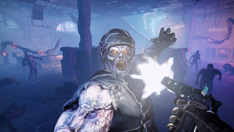 Bắn súng vào zombie trong game Zombie Shooter VR
