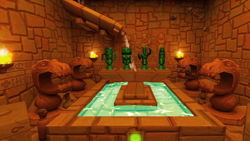 Nhân vật giải đố trong game thực tế ảo Hidden Temple VR Adventure