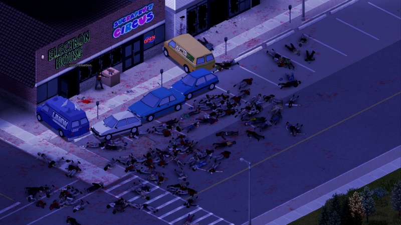 Phố vắng với nhiều xác zombie ngổn ngang