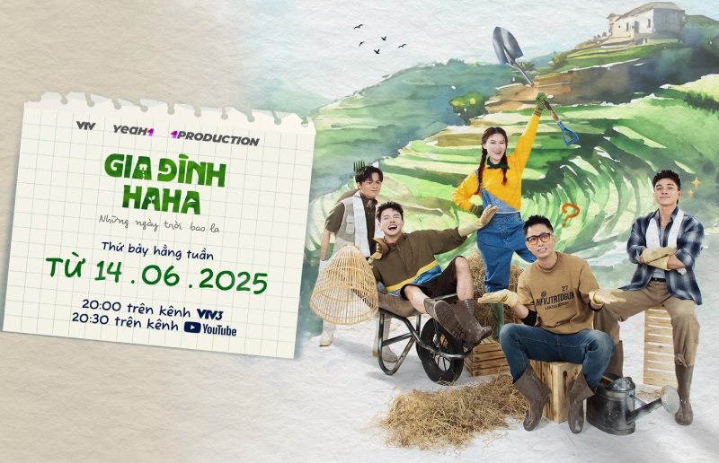 Poster thông báo lịch phát sóng gia đình haha