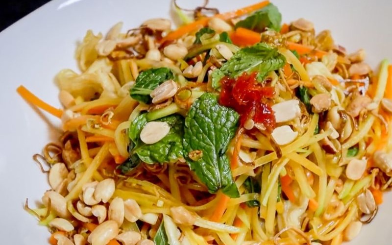 Món gỏi đu đủ chay