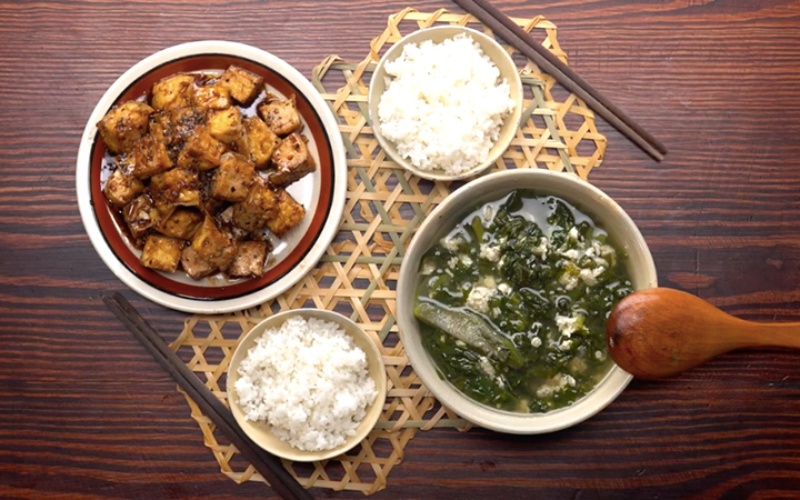 Món canh cua đồng chay