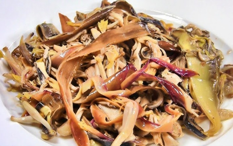 Món hoa chuối xào tỏi