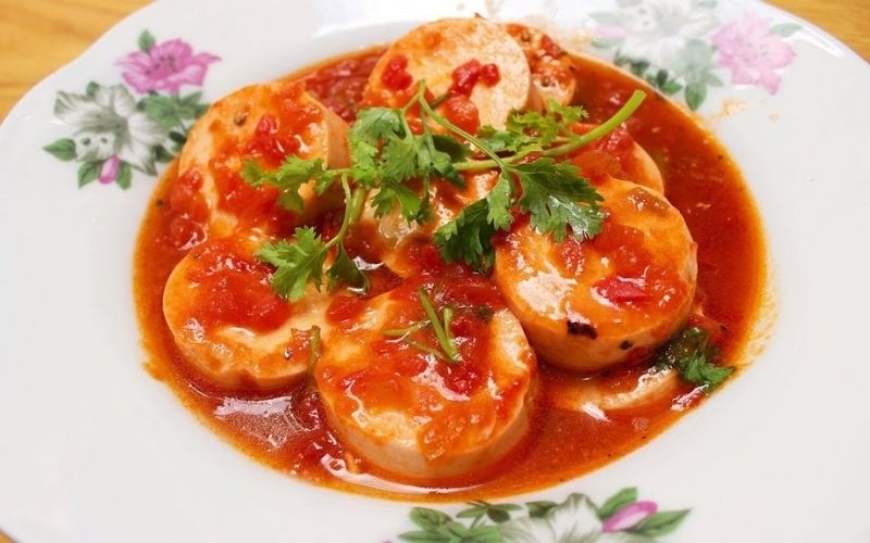 Món đậu hũ non sốt cà chua