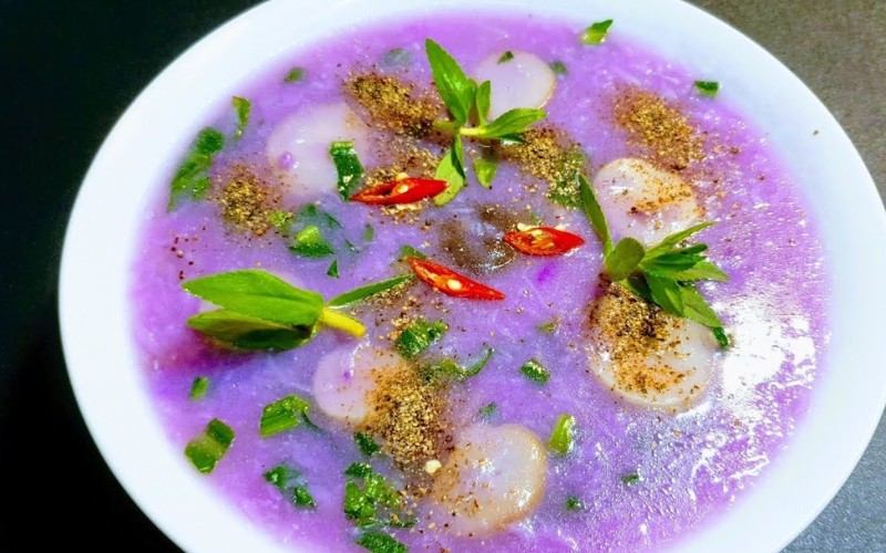 Món canh khoai mỡ chay đậu hũ