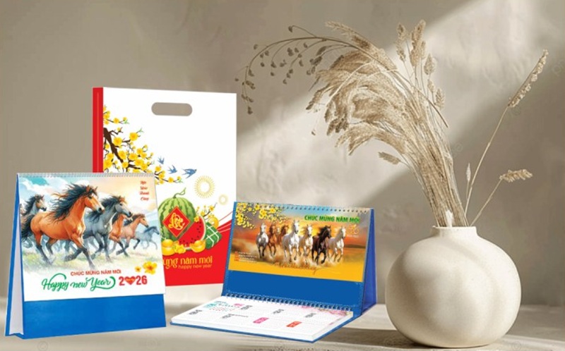 Tặng lịch Tết trong dịp năm mới
