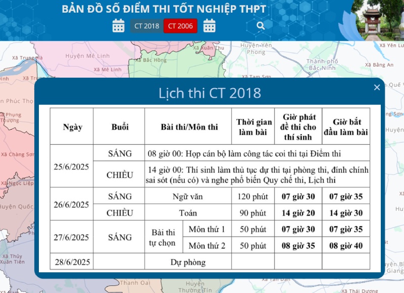 chọn GDPT 2018 hoặc GDPT 2006