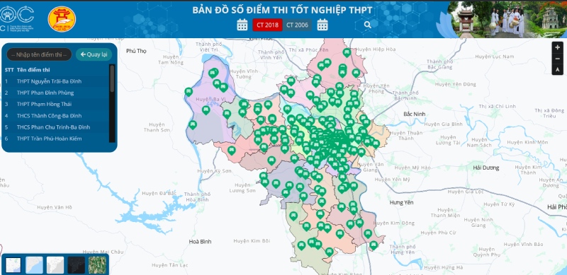 truy cập vào địa chỉ website tra cứu điểm thi