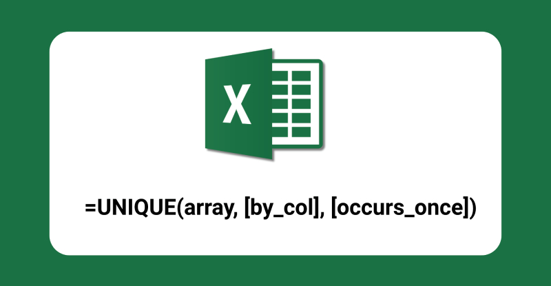 Công thức hàm UNIQUE