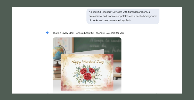 Nhập prompt tạo hình ảnh chúc mừng 20/11 bằng Gemini