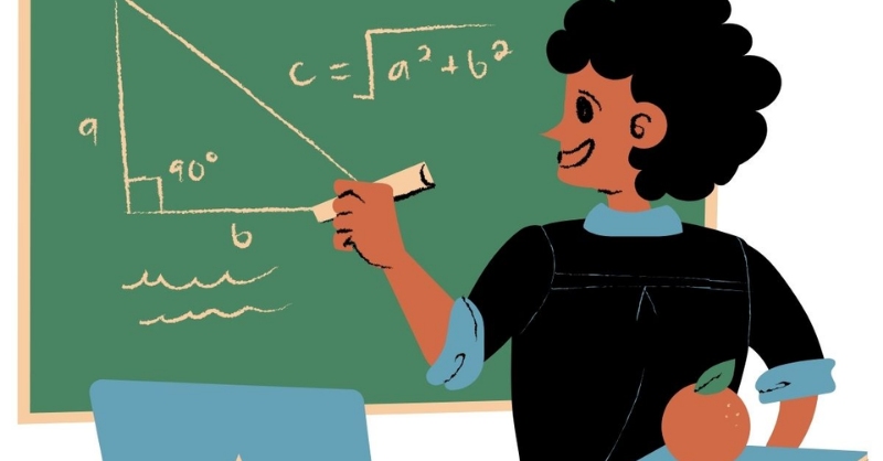 HÌnh ảnh chibi thầy giáo dạy toán