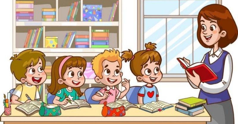 Ảnh chibi 20/11 cô giáo giảng bài