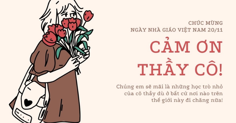 Thiệp tri ân ngày Nhà giáo Việt Nam