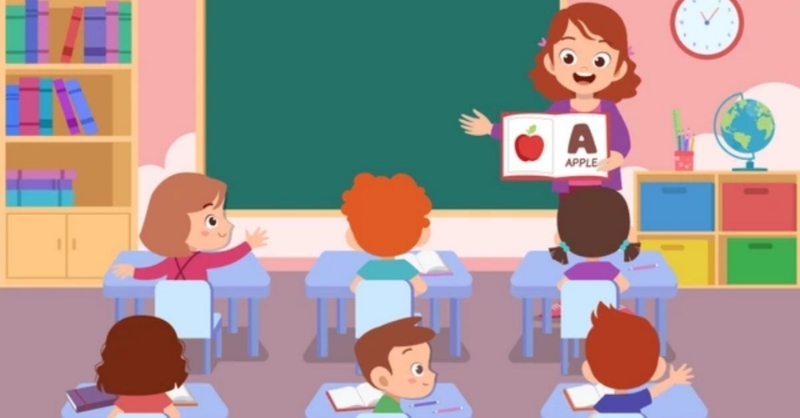 Hình ảnh hoạt hình 20/11 trong tiết học