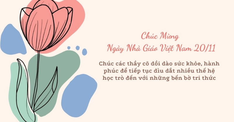 Thiệp chúc 20/11 dành tặng thầy cô trân thành